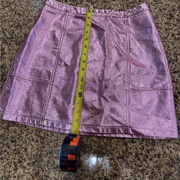 Art Class Rose Shimmering Pink Metallic Skirt Size 16/18 (girls) - Picture 2 of 7